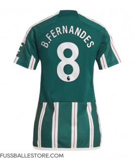 Günstige Manchester United Bruno Fernandes #8 Auswärtstrikot Damen 2023-24 Kurzarm